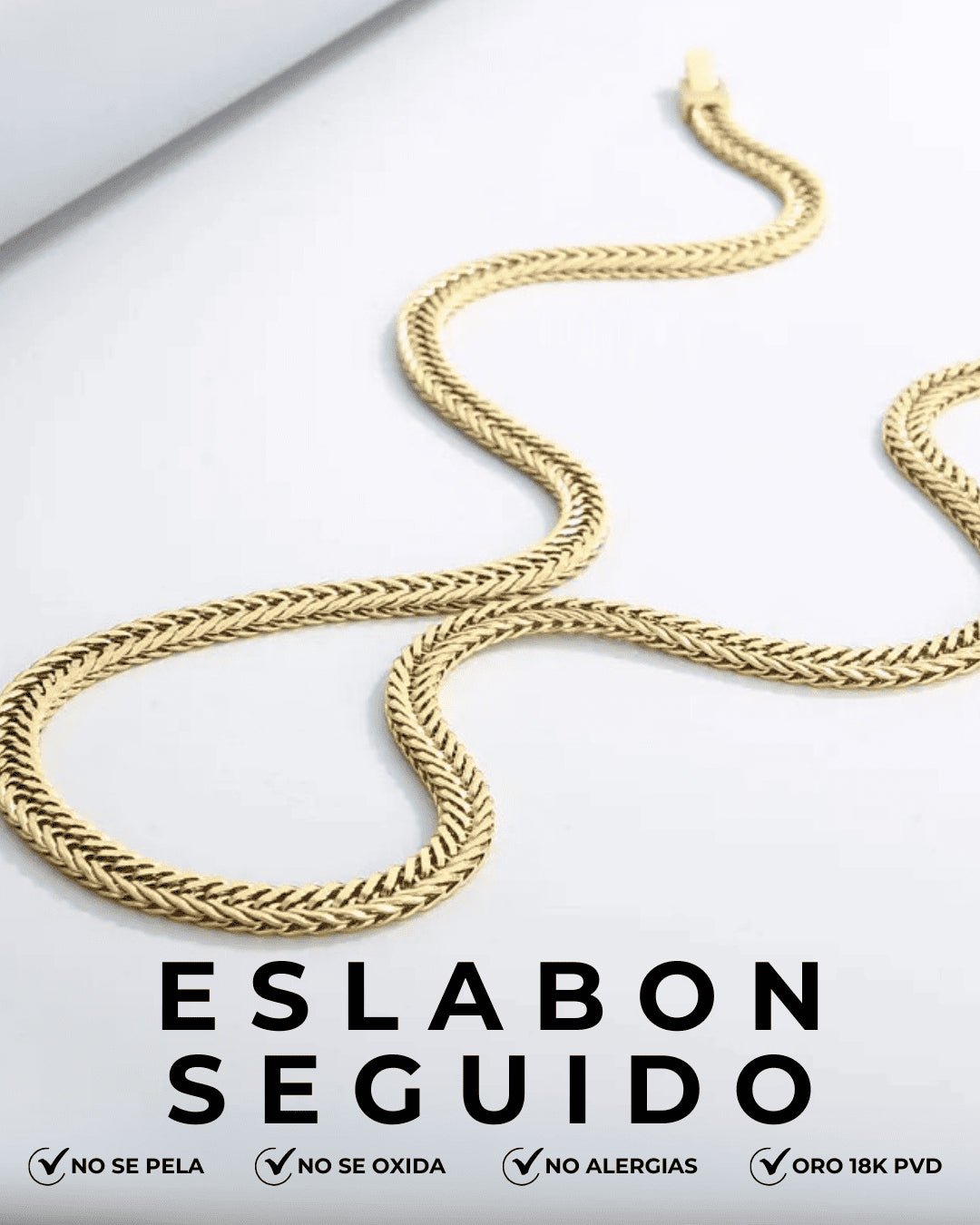 Cadena Eslabón Seguido 6mm - Alpha Elements 18k