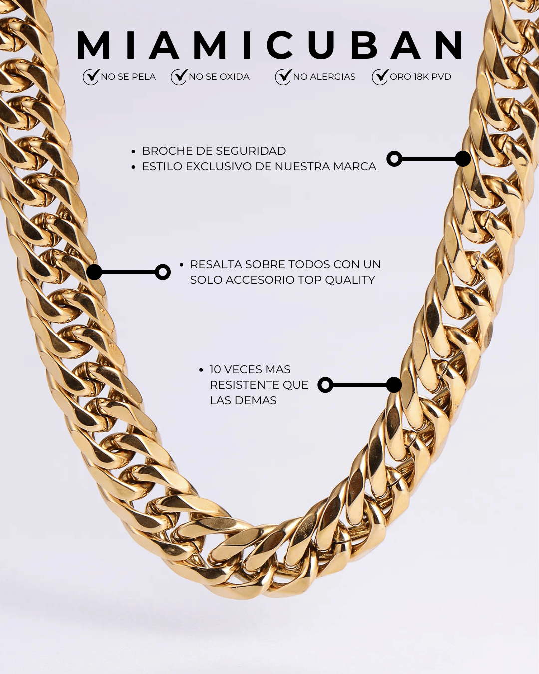 Cadena 11.5mm - Alpha Elements 18k