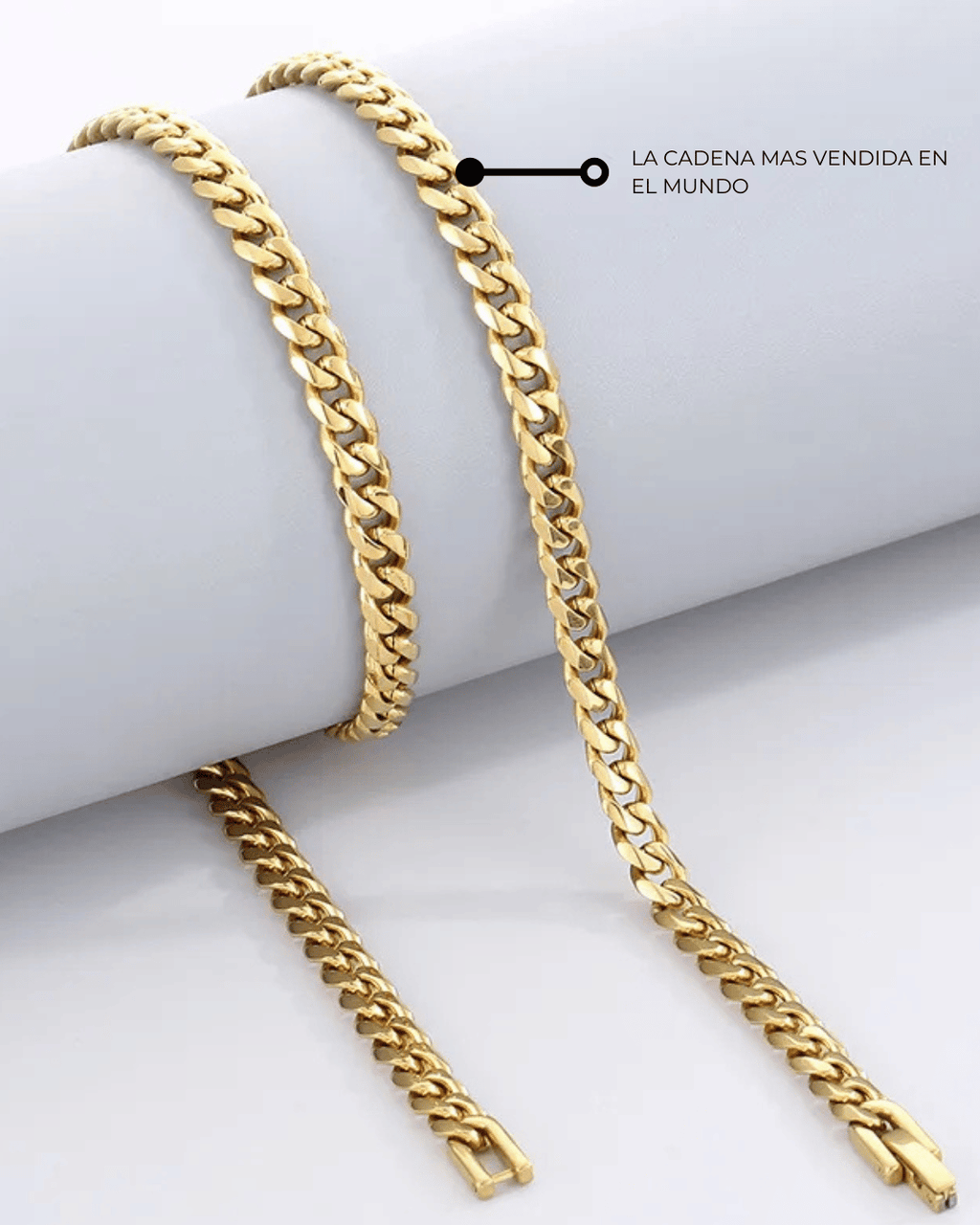 Cadena Cubana 5mm - 60 Cm - Alpha Elements 18k