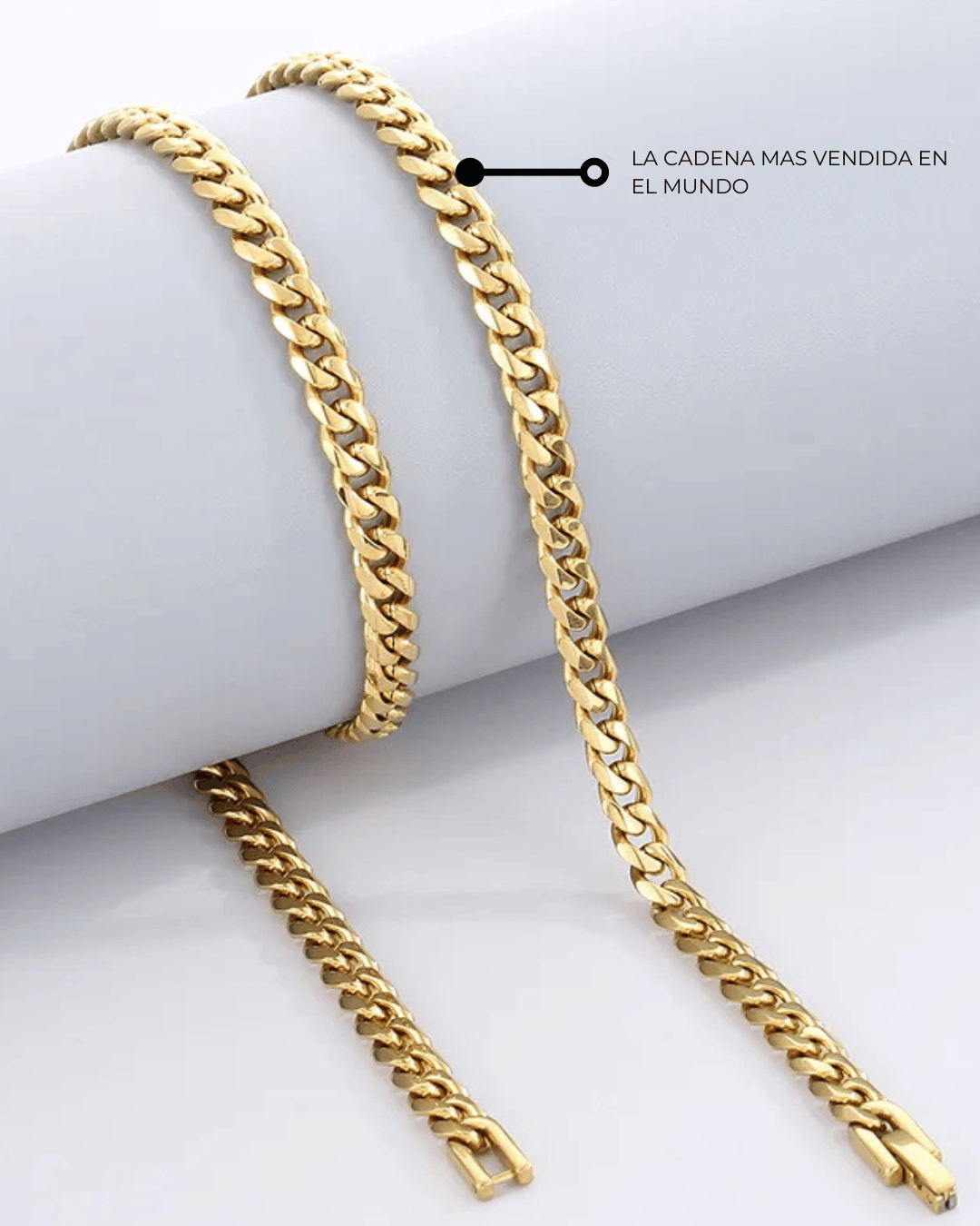 Cadena Cubana 5mm - 60 Cm - Alpha Elements 18k