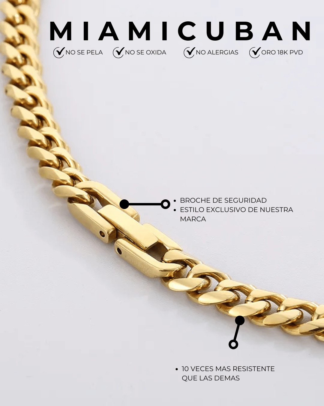 Cadena Cubana 5mm - 60 Cm - Alpha Elements 18k