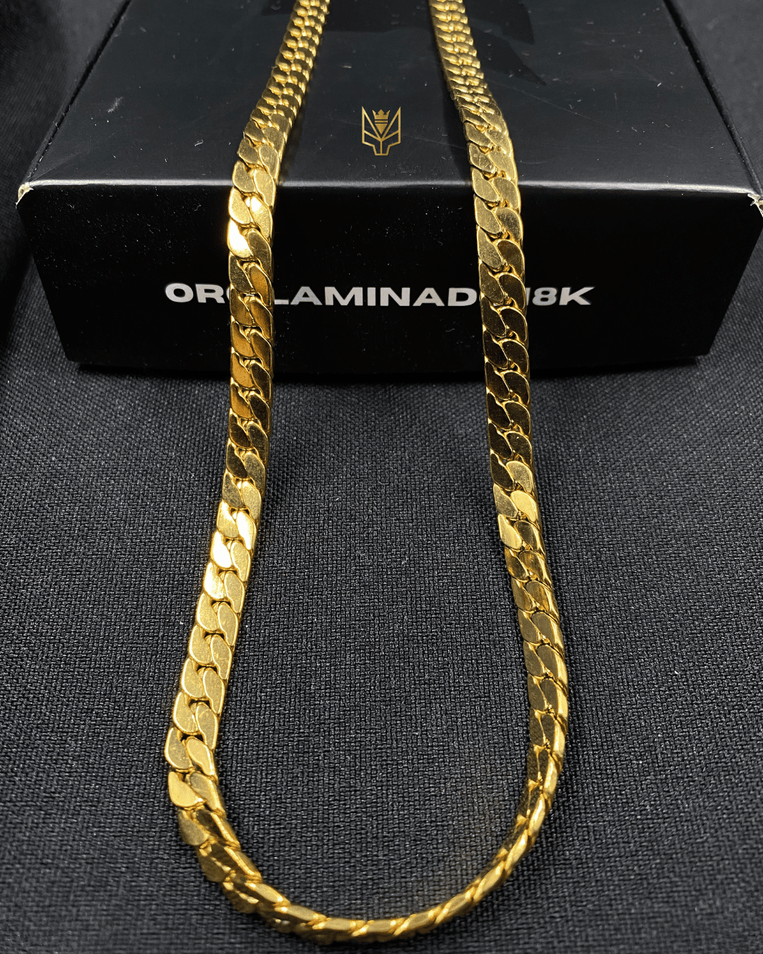 Cadena Cubana Plana 6mm - Alpha Elements 18k